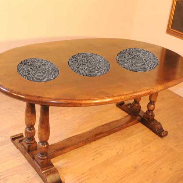 Deshi Jute Round Benny Coster ( Handmade )