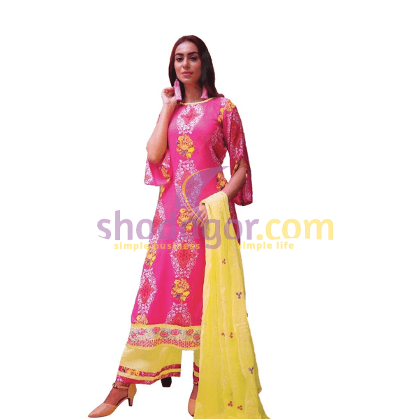 Modern Cotton Digital Printed Three piece with Embroidery work Wholesale