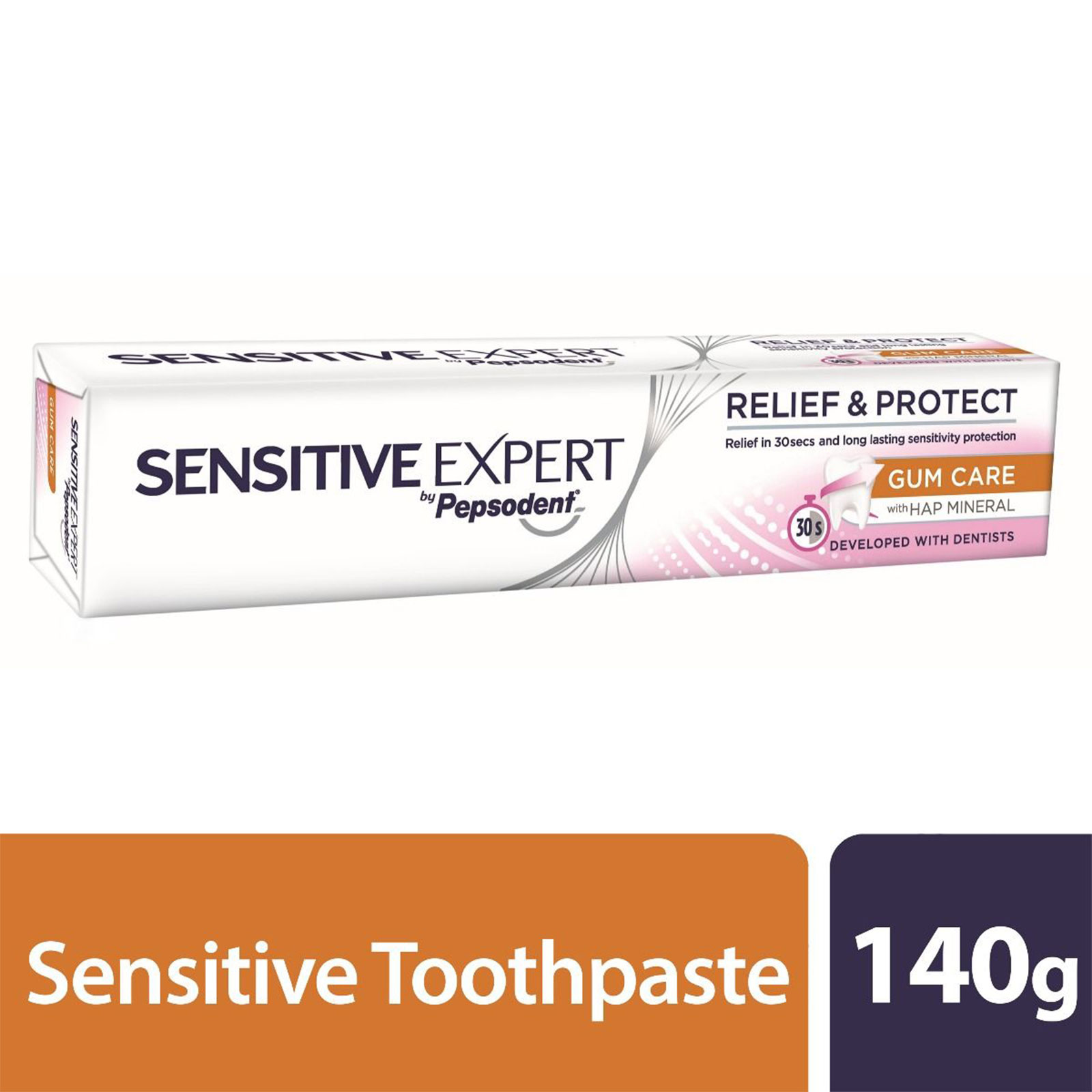 Pepsodent Sensitive Expert Gum Care- 140g, Provides rapid relief from tooth sensitivity in 30 seconds, Per Carton size 36 Piece