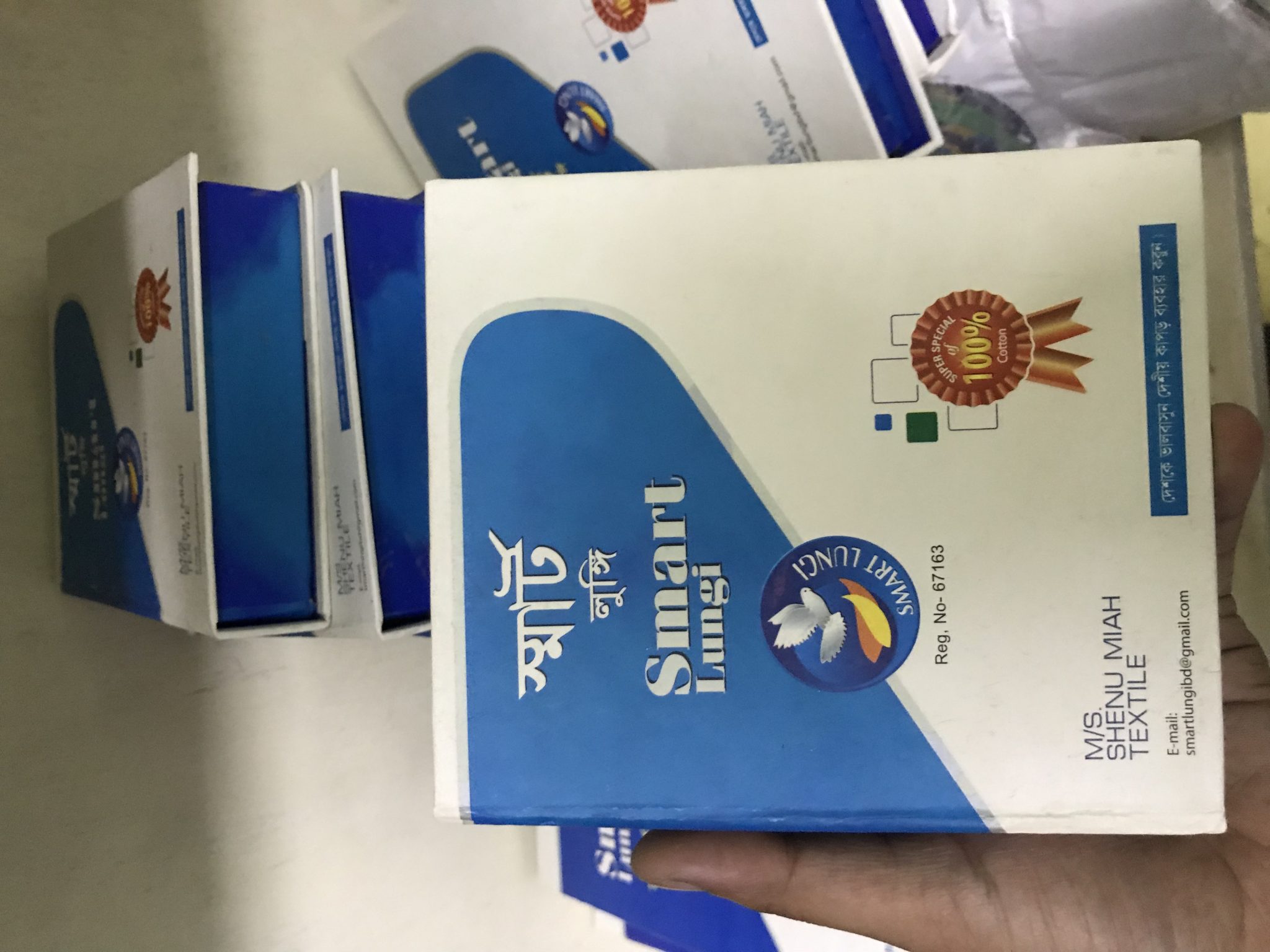 100% Cotton Smart Lungi (Shonger Shati)