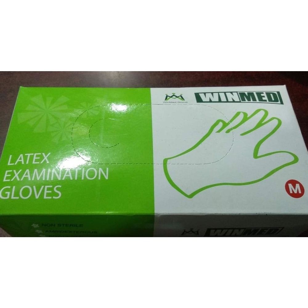 WINMED LATEX EXAMINATION DISPOSABLE HAND GLOVES MADE IN MALAYSIA