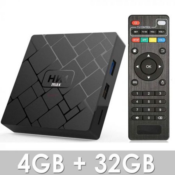 HK1 MAX Android 8.1 Smart TV BOX Quad Core 4GB RAM, 32G ROM, Dual Band WiFi & Bluetooth