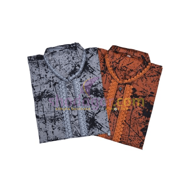 Men's Modern high quality Printed Panjabi with full body Embroidery work wholesale