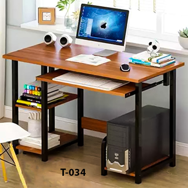 High-Quality desktop computer and Laptop Table with Shelf Model (034)