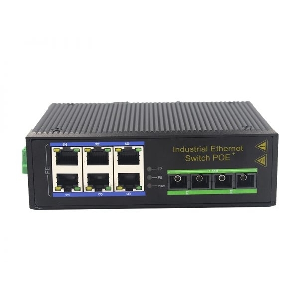 100M 2 FIber Ports 6 Electric Ports Industrial-grade Ethernet Switch
