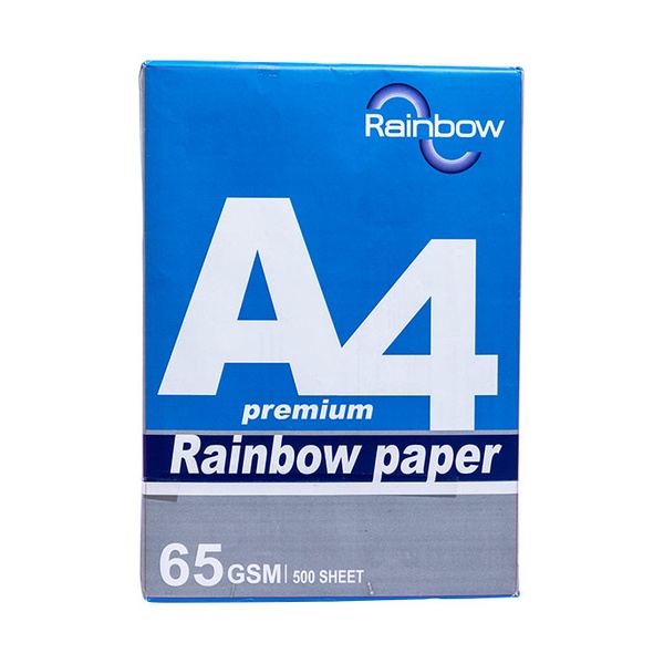 Rainbow A4 Paper (65 GSM) Original Product and 100% Virgin Pulp