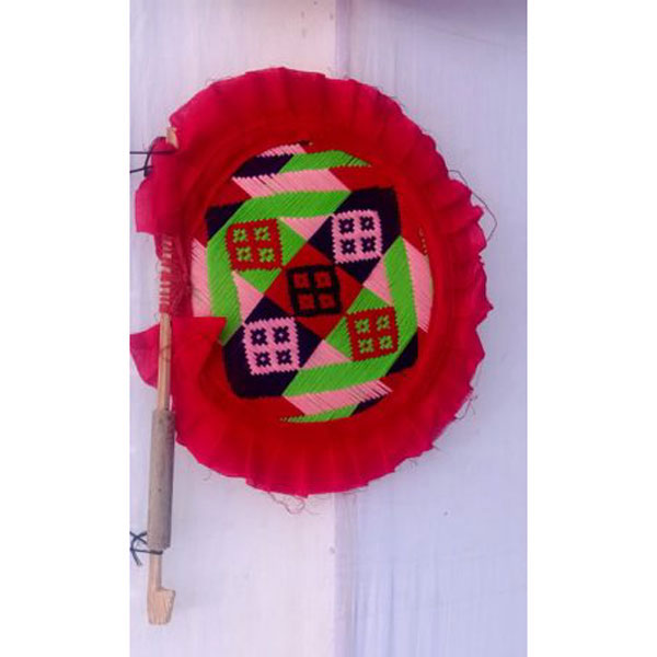 Hand Made Nokshi Hat Pakha-6" Size (হাত পাখা )