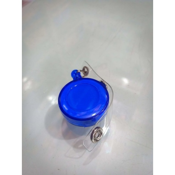 Blue Color Yoyo ID Card Holder Retractable Plastic Badge Reel