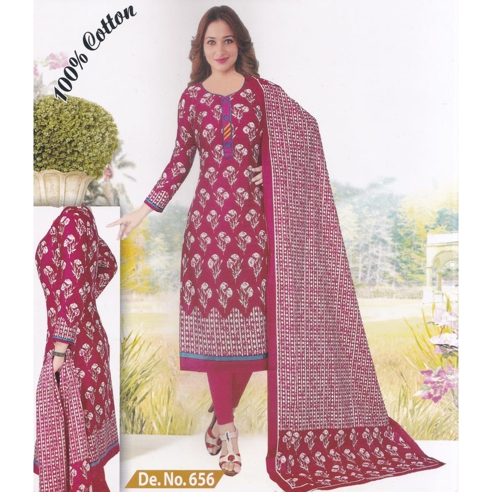 Unstiched Cotton Print Three Piece(Model No- 656)
